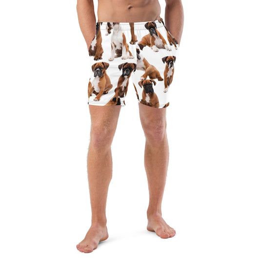 Men&#39;s XS-6XL Swim Trunks Pet Lovers Dog Design Silky Inner Liner Drawcord