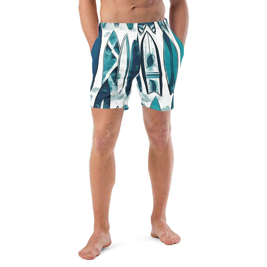 New Men&#39;s XS-6XL Swim Trunks Surfboard Blue Inner Liner Drawcord UPF50+